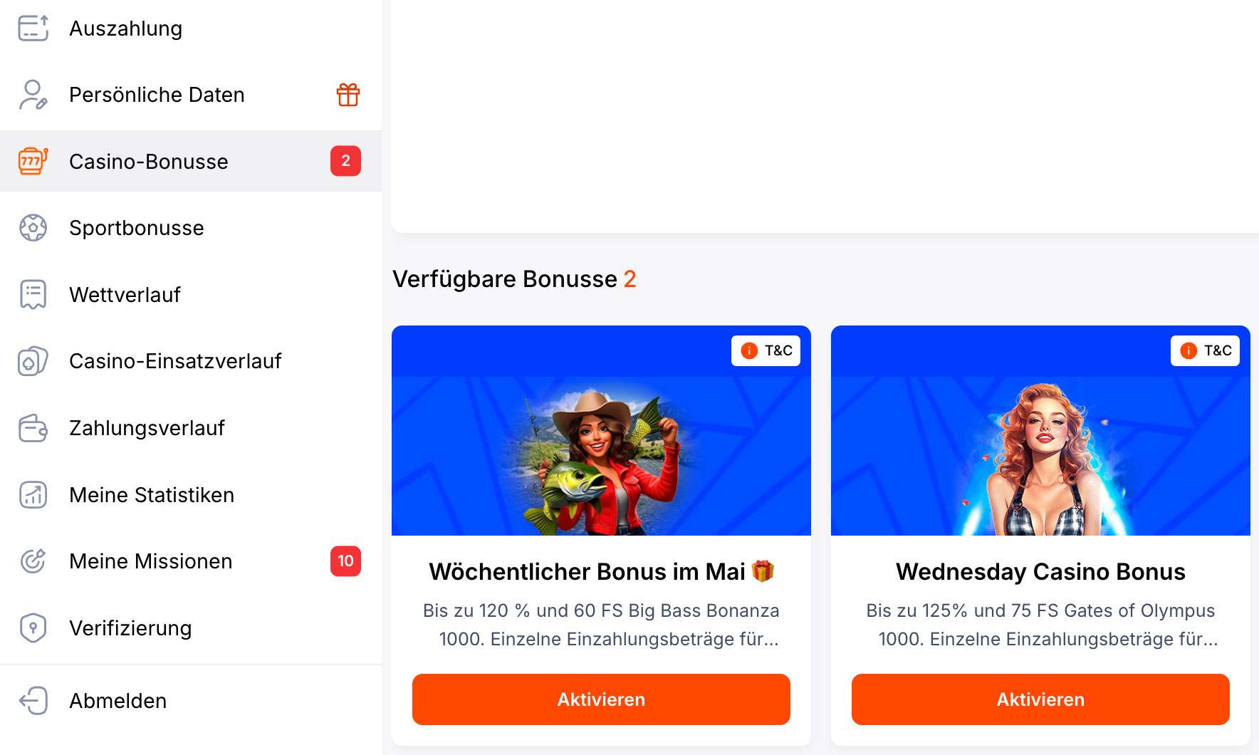 So nutzt du Boni bei VulkanSpiele